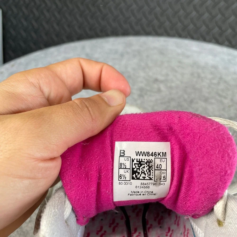 New Balance 846 Breast Cancer White Pink Made In USA WW846KM Women‎ Shoe Sz 8.5